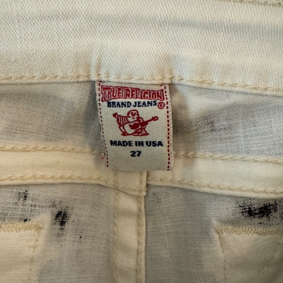 True Religion Black w/ White Polka Dot Stella Jeans Sz 27 - Like New! - Picture 4 of 5